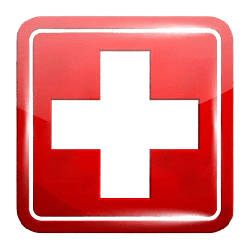 An icon of a stopwatch with motion lines to the left, indicating speed, suggesting prompt veterinary care. The stopwatch is blue with a dark blue outline, and an arrow within the clock face points upwards to the right.